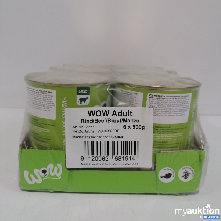 Artikel Nr. 855278: WOW Adult Rind 6x800g