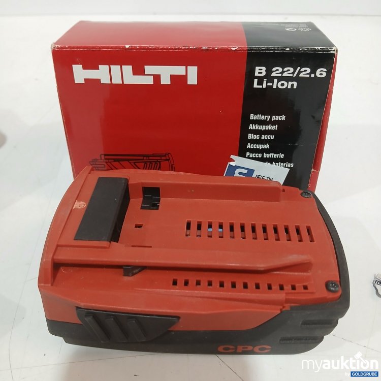 Artikel Nr. 938278 Artikel Nr. 938278: Hilti Akku B 22/2,6 l i-Ion