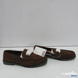 Auktion H&M Veloursleder Penny Loafer mit flacher Sohle gebrauchsspuren Größe 38