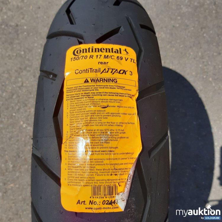 Artikel Nr. 439279 Artikel Nr. 439279: Continental 150/70R17 M/C 69 V TL Rear