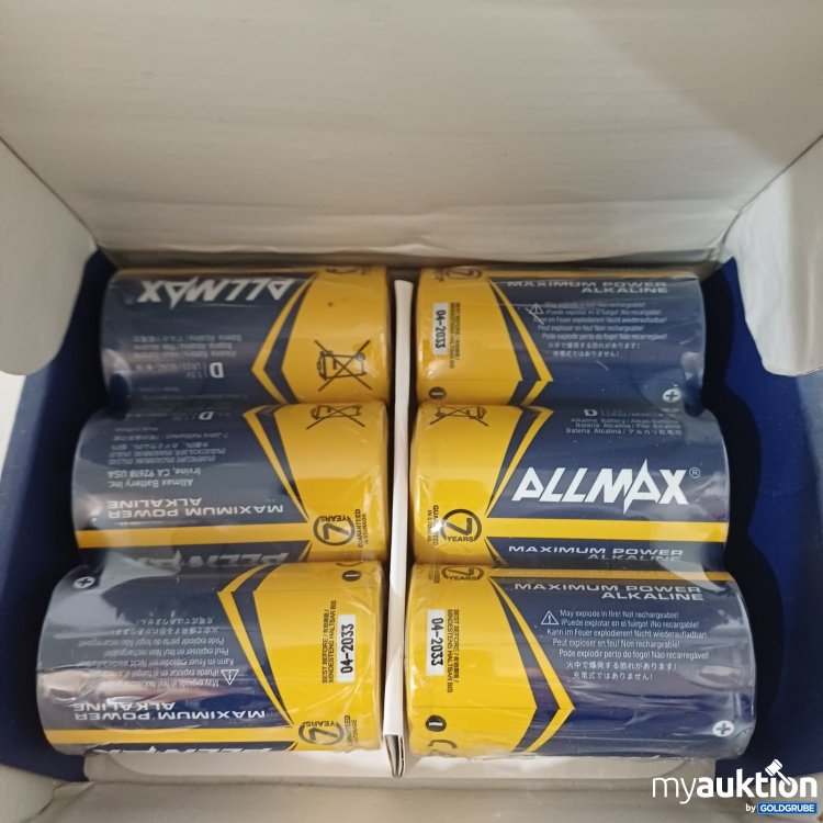 Artikel Nr. 467279 Artikel Nr. 467279: Allmax D Alkaline Batterien, Maximum power, 6 Stk.