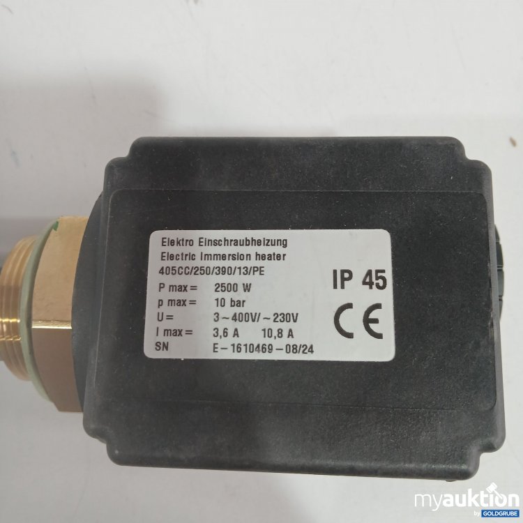 Artikel Nr. 832279 Artikel Nr. 832279: Elektro Einschraubheizung 405CC/250/390/13/PE IP45