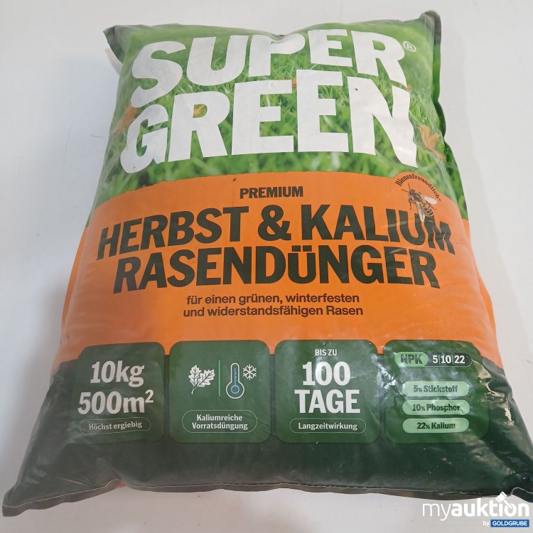 Artikel Nr. 873279: Super Green Premium Herbst&Kalium Rasendünger 10kg 