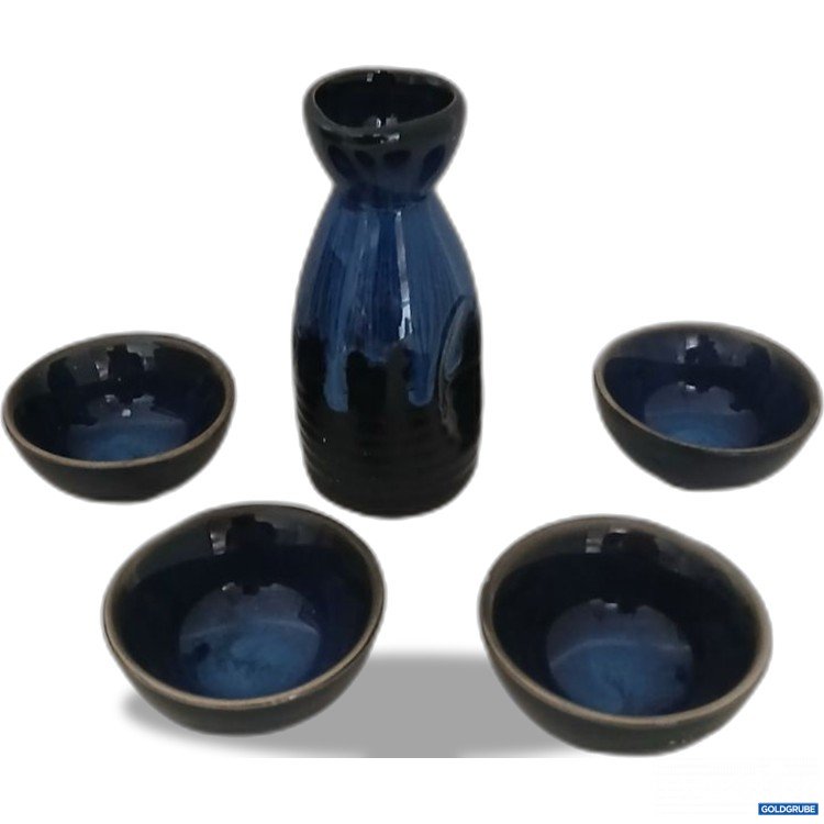 Artikel Nr. 922279: Karaffe und 4 Schalen in blauer Keramik