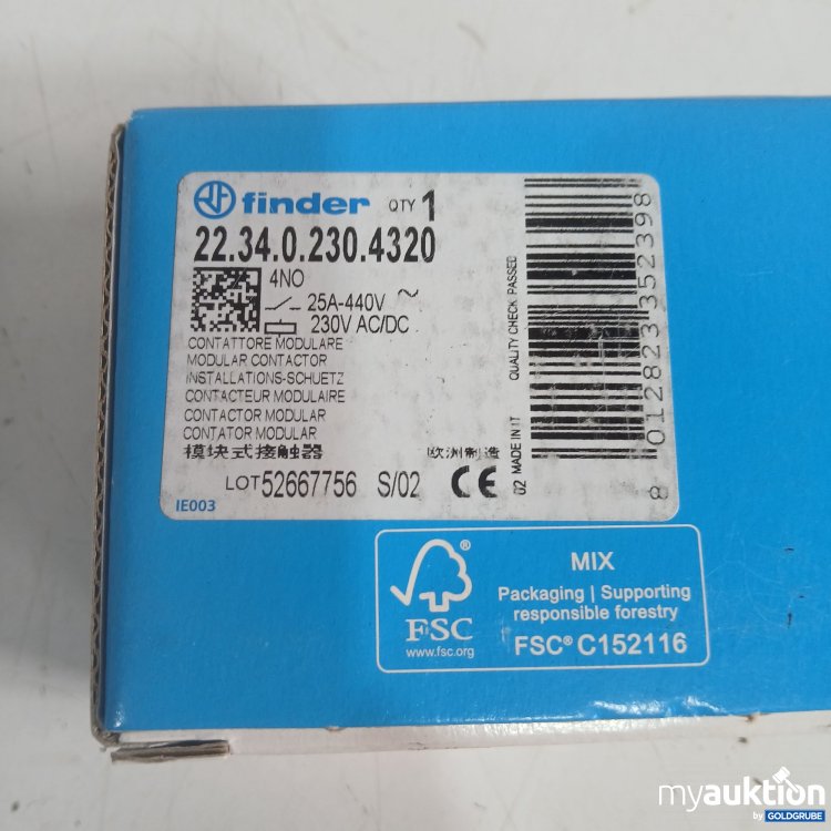 Artikel Nr. 525280: Finder 22Series Type 22.34 Modular Contact 22.34.0.230.4320