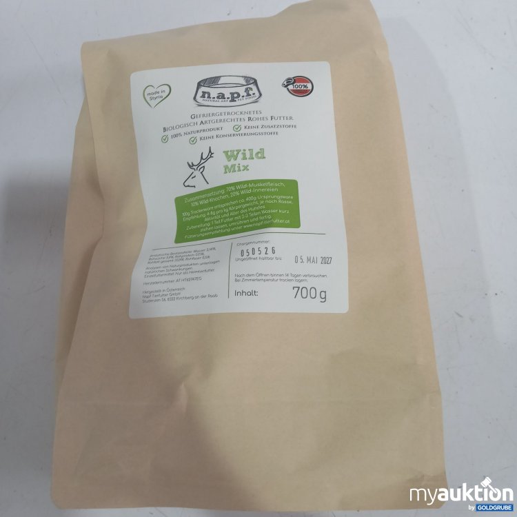 Artikel Nr. 985280: Napf gefriergetrocknetes biologisch artgerechtes roher Futter Wild Mix 700g 