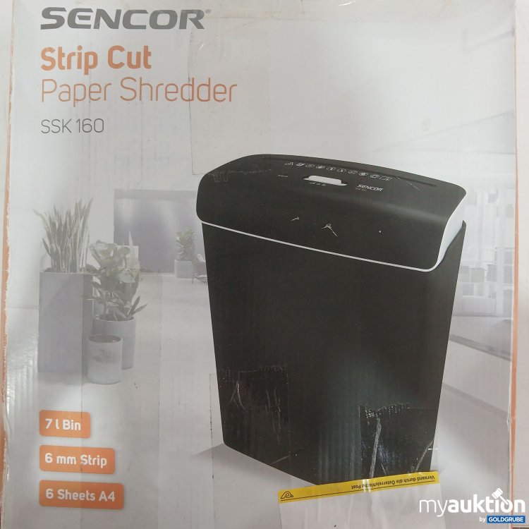 Artikel Nr. 931281 Artikel Nr. 931281: SENCOR Strip Cut Paper Shredder 7L