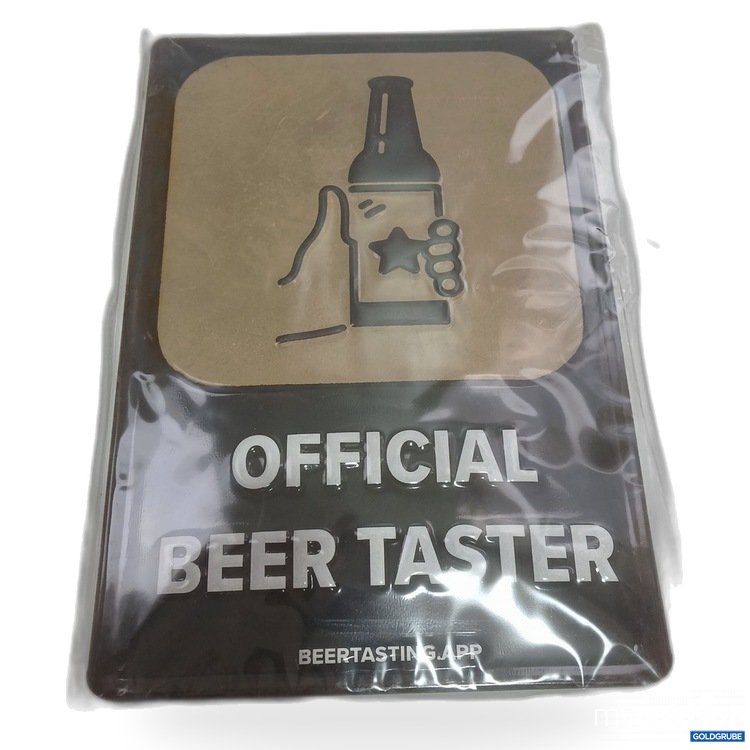 Artikel Nr. 977281: Official Beer Taster Schild Metal 
