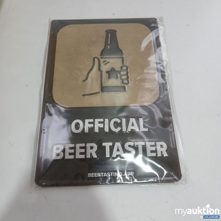 Artikel Nr. 977281: Official Beer Taster Schild Metal 