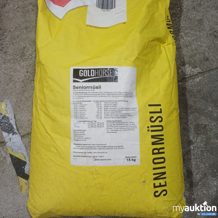 Artikel Nr. 994281 Artikel Nr. 994281: Goldhorse Seniormüsli Ergänzungsfuttermittel für Pferde 15kg