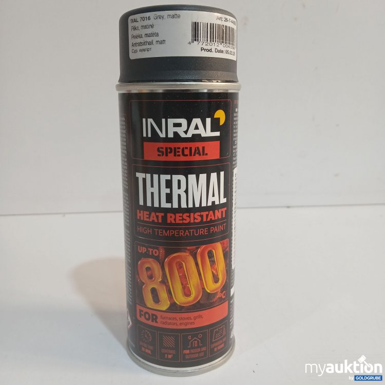 Artikel Nr. 873282: Inral Special Thermal Heat Resistant High Temperature Paint Grey Matte 400ml 