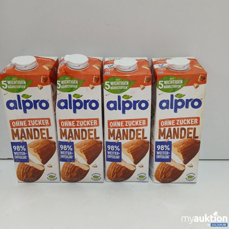 Artikel Nr. 953282 Artikel Nr. 953282: Alpro Mandel ohne Zucker 4×1L Verpackungen Verschmutzt