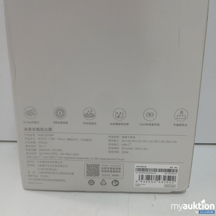 Artikel Nr. 468283 Artikel Nr. 468283: Xiaomi Handstaubsauger kabellos 18V
Nr. 65458/BHAMSF5SN01751