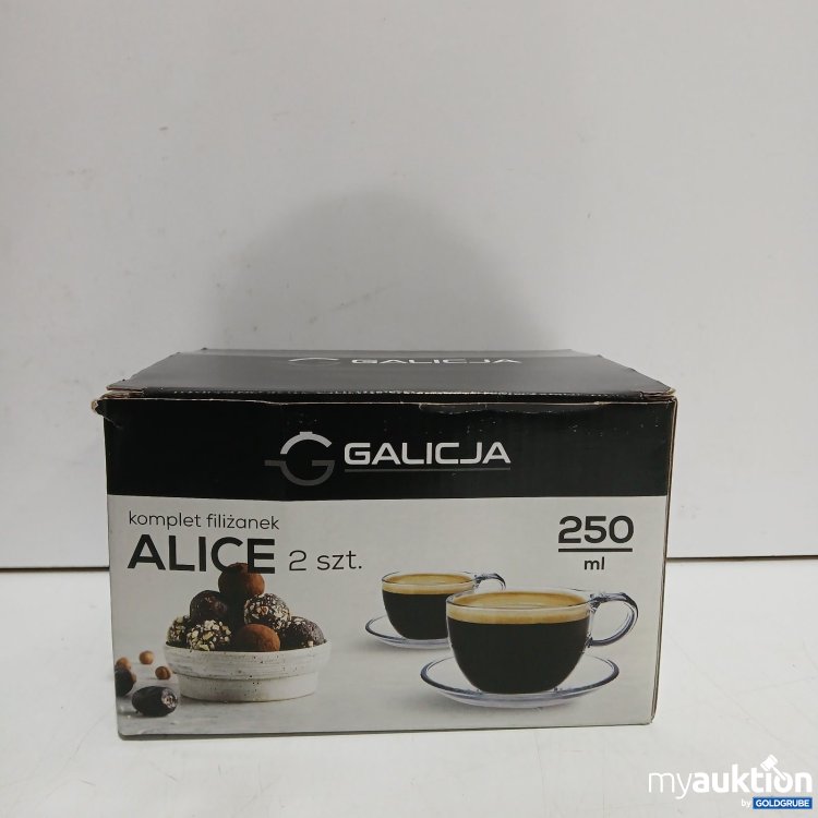 Artikel Nr. 527283 Artikel Nr. 527283: Galicja Alice 2 Glas Tassen mit 2 Glas Untersetzer 250 ml