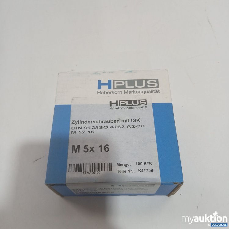 Artikel Nr. 902283: HPlus Zylinderschrauben mit ISK DIN 912/ISO 4762 A2-70 M5x16 100 Stück 