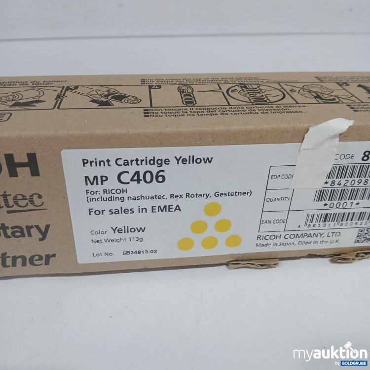 Artikel Nr. 964283: Ricoh Print Cartridge Yellow MP C406 113g 