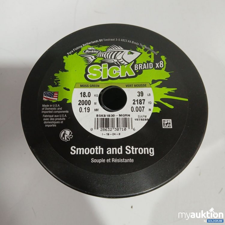 Artikel Nr. 442284: Sick Braid x8 Moss Green 2000 m 18kg 0,19mm