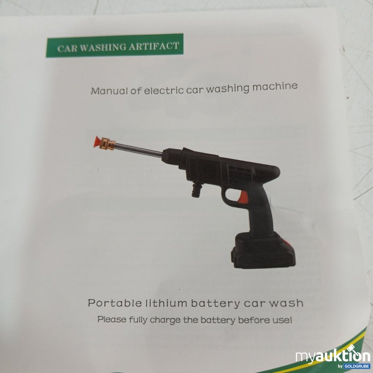 Artikel Nr. 470284 Artikel Nr. 470284: elektrische Autowaschpistole mit Lithium-Akku im Koffer