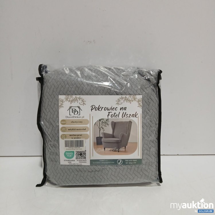 Artikel Nr. 527284: DomiDekor.pl Jacquard Bezug für Ohrensessel Grau