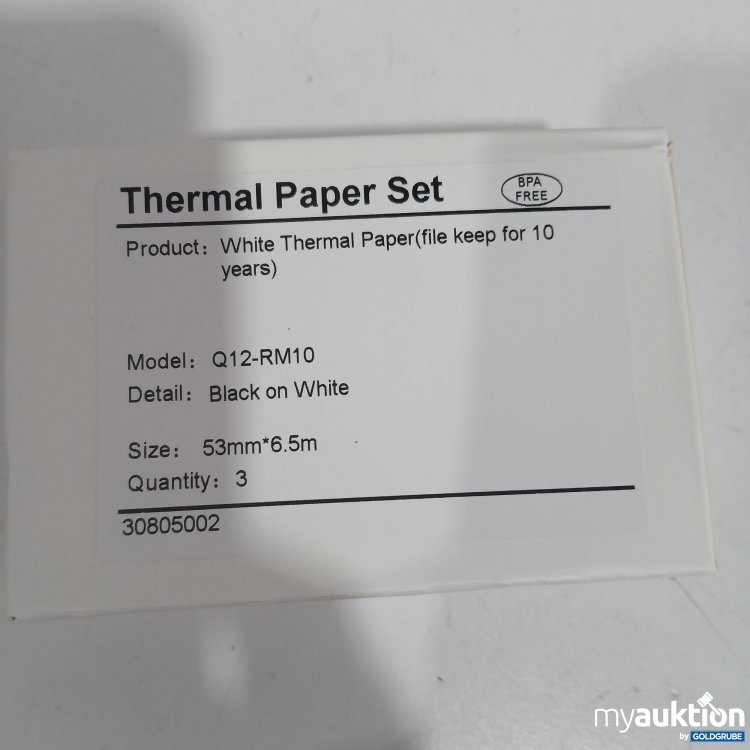 Artikel Nr. 874284: Thermal Paper Set White 53mm 6.5m