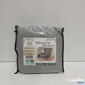 Auktion DomiDekor.pl Jacquard Bezug für Ohrensessel Grau