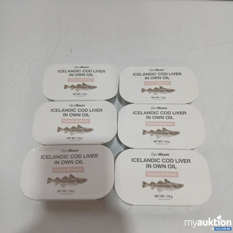 Artikel Nr. 462285: GymBeam Icelandic Cod Liver in own oil Gadus Morhua 6x115g 