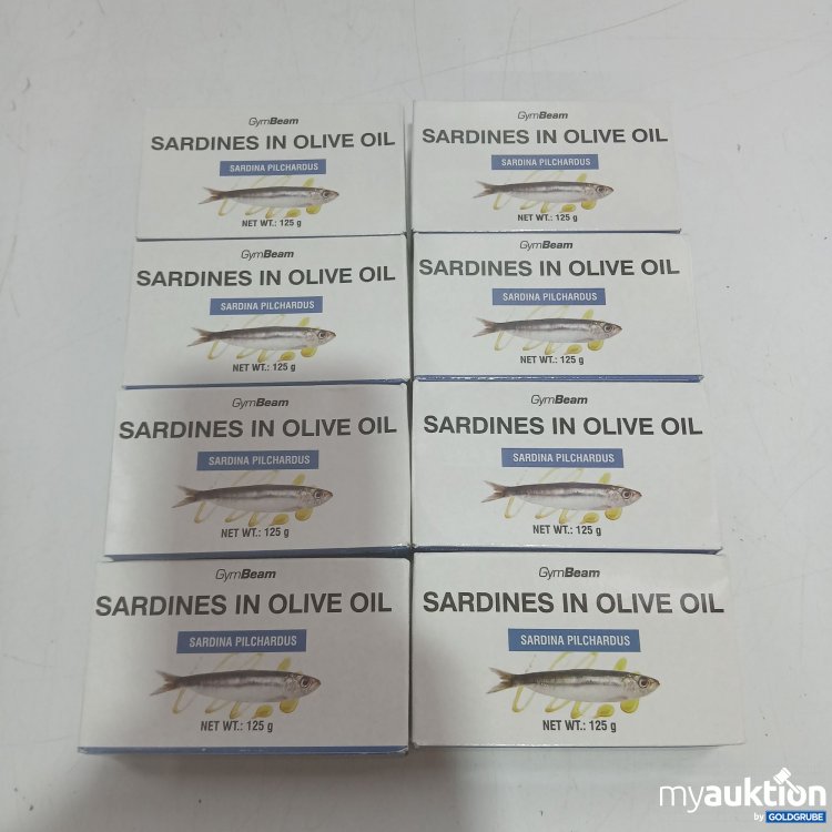 Artikel Nr. 462286 Artikel Nr. 462286: GymBeam Sardines in Olive Oil Sardina Pilchardus 8x125g