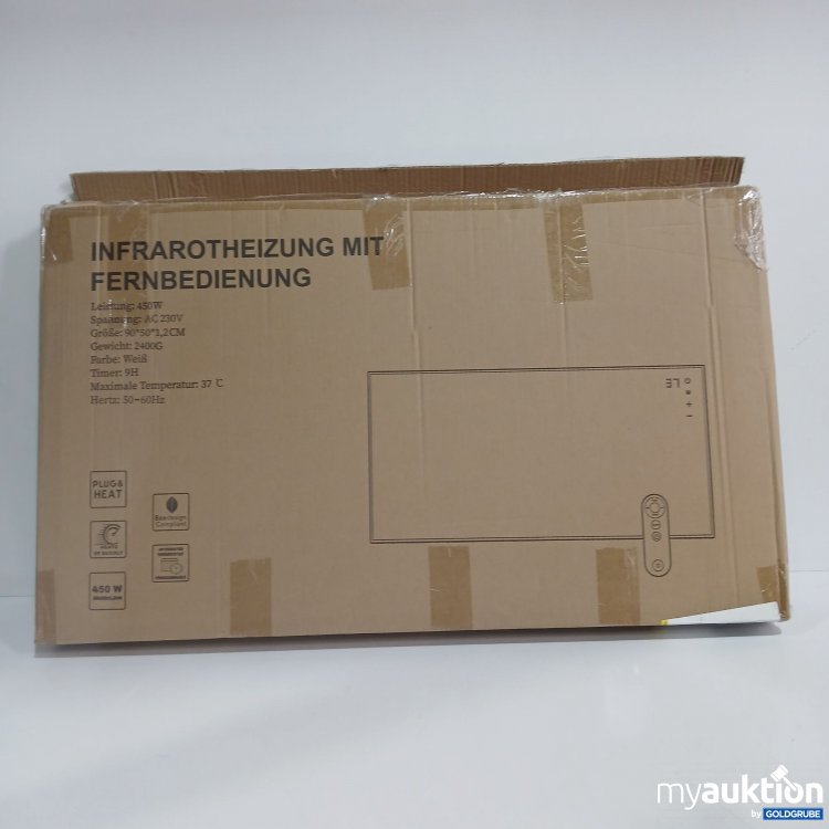 Artikel Nr. 818286 Artikel Nr. 818286: Infrarotheizung mit Ferbedienung 450W AC 230V 90x50x1,2cm