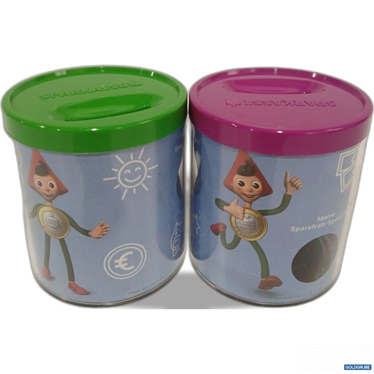 Artikel Nr. 961286: Sparkasse Spardose Grün und Lila