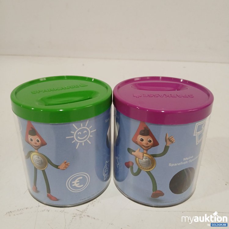 Artikel Nr. 961286: Sparkasse Spardose Grün und Lila