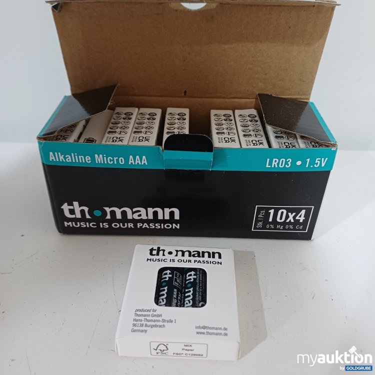 Artikel Nr. 467288 Artikel Nr. 467288: Thomann 10 x 4 Alkaline Micro AAA LR03 1.5V Batterien