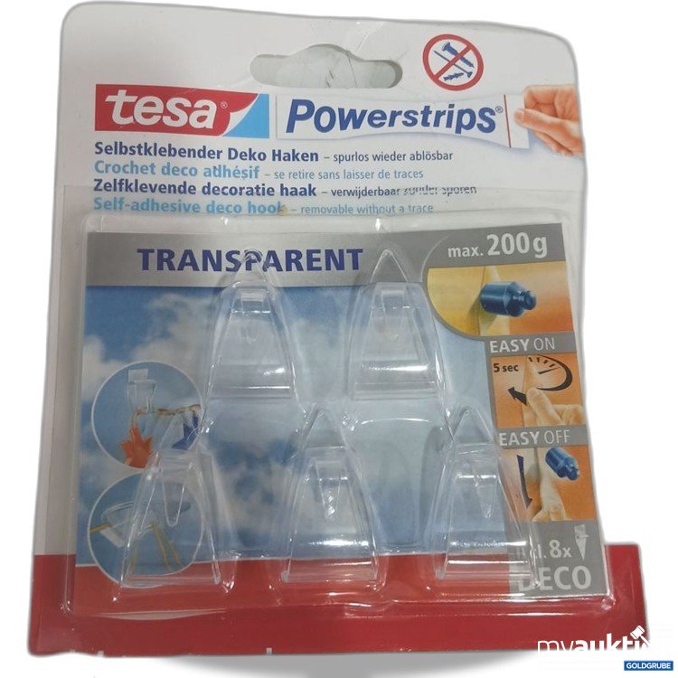 Artikel Nr. 932289: tesa Powerstrips Selbstklebender Deko Haken max. 200g