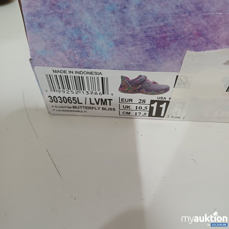 Artikel Nr. 464290 Artikel Nr. 464290: Skechers Kinderschuhe lila mit Schmetterling Größe 28