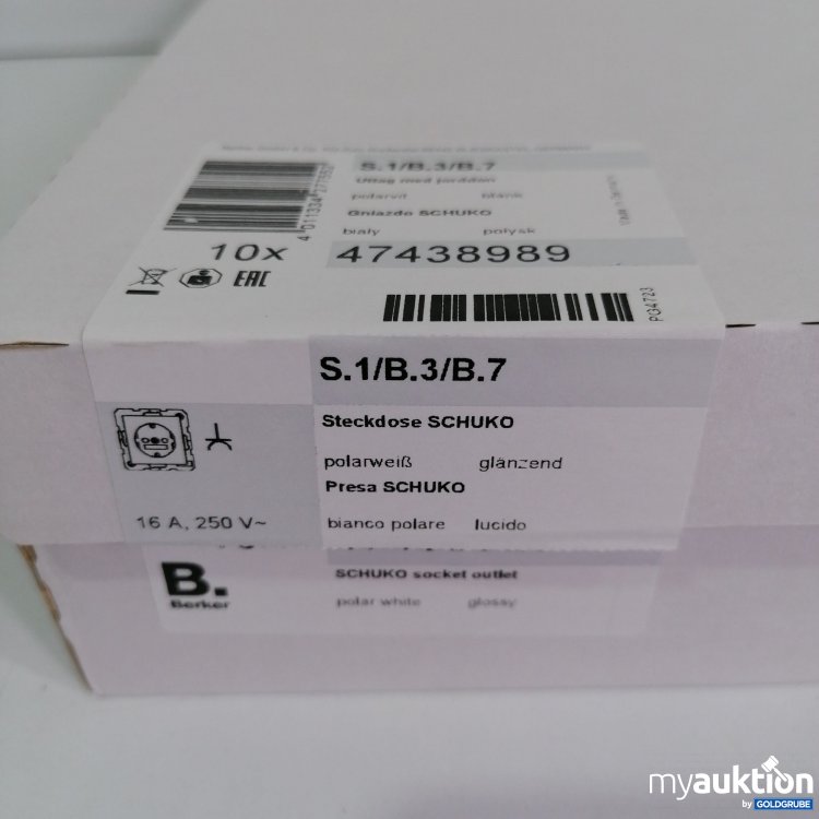 Artikel Nr. 800290 Artikel Nr. 800290: Berker Steckdose Schucko S. 1/B.3/B.7 10x Polarweiß, glänzend
