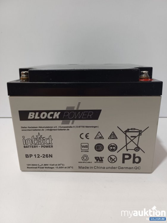 Artikel Nr. 888290 Artikel Nr. 888290: Block Power Batterie
