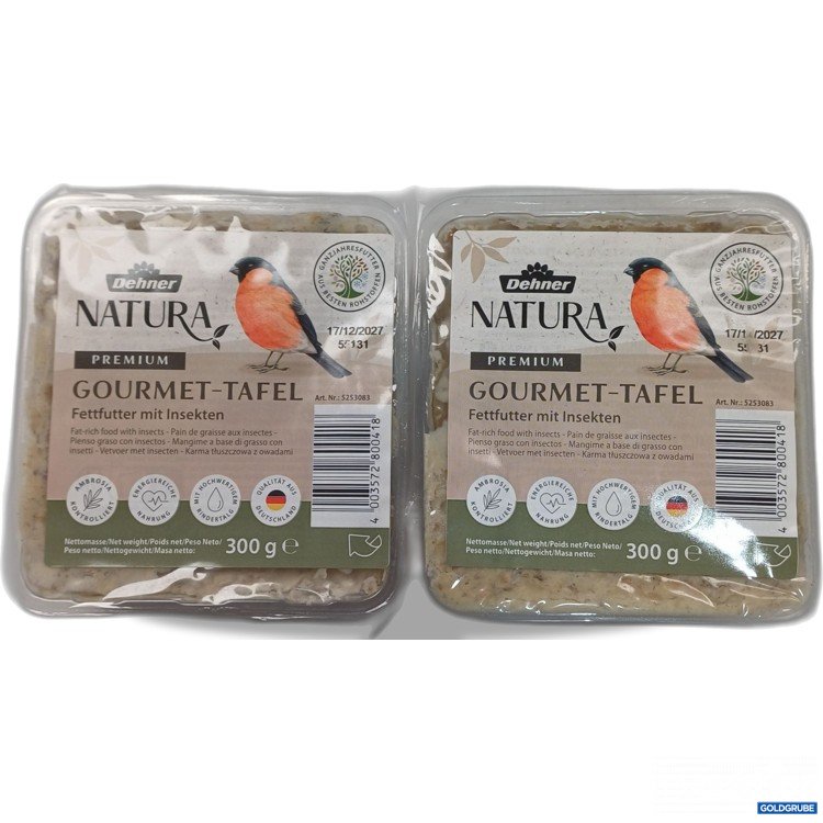 Artikel Nr. 987290:  Natura Premium Gourmet-Tafel Fettfutter mit Insekten, 2x300g