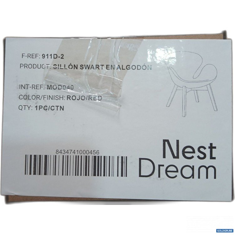 Artikel Nr. 989290: Nest Dream Swart Sessel Farbe Rot MOD040 ca 67x71x65cm   