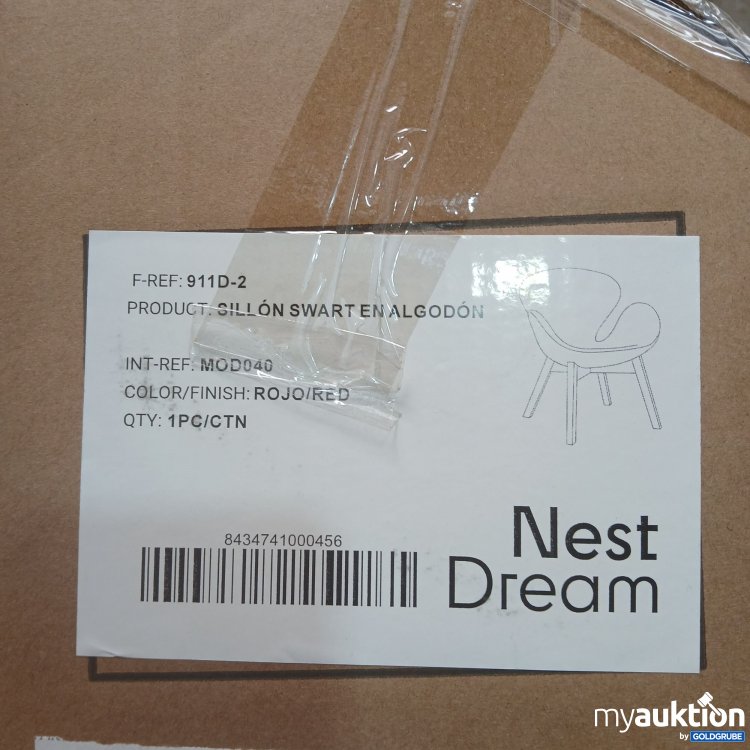 Artikel Nr. 989290: Nest Dream Swart Sessel Farbe Rot MOD040 ca 67x71x65cm   