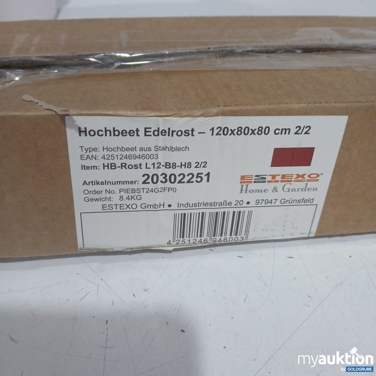 Artikel Nr. 990290 Artikel Nr. 990290: Estexo Hochbeet Edelrost 120x80x80cm 20302251