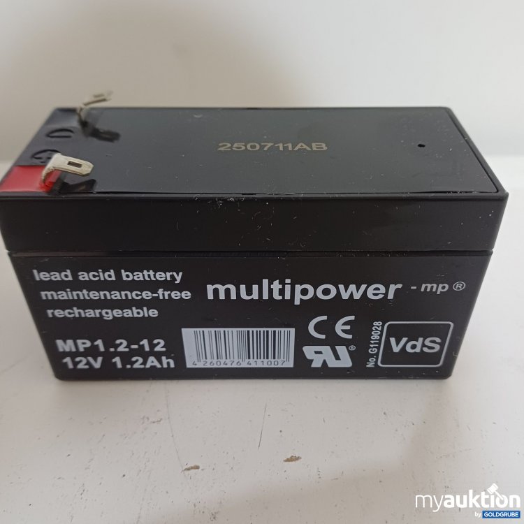 Artikel Nr. 467291 Artikel Nr. 467291: multipower Bleiakku MP1.2-12 12V 1.2Ah