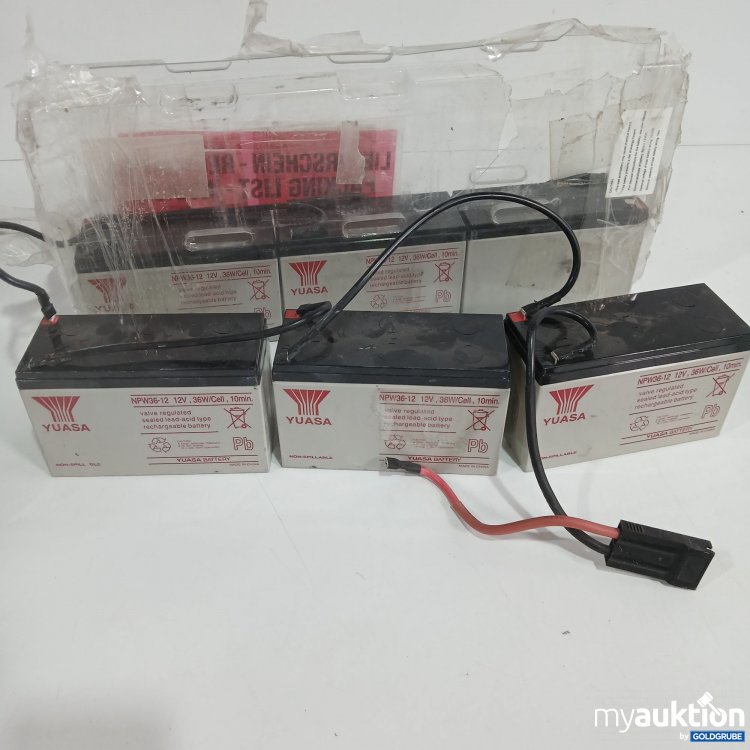 Artikel Nr. 521291 Artikel Nr. 521291: Yuasa NPW36-12 12V 36W/Cell, 10min 6Stk