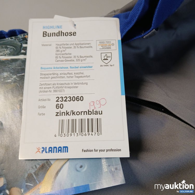 Artikel Nr. 908291: Planam Bundhose
