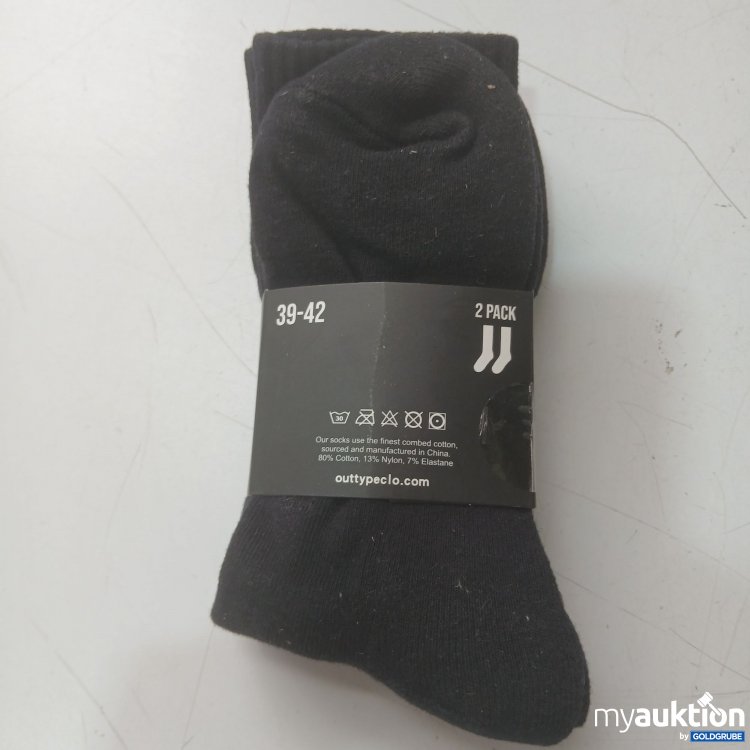 Artikel Nr. 989291: Outtype schwarze Socken Gr. 39-42 2Stk