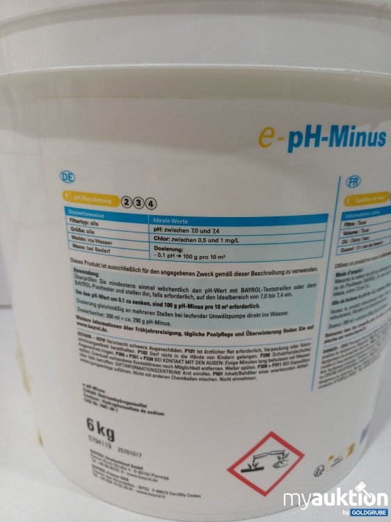 Artikel Nr. 888292 Artikel Nr. 888292: Bayrol e-pH-Minus Granulat 6kg