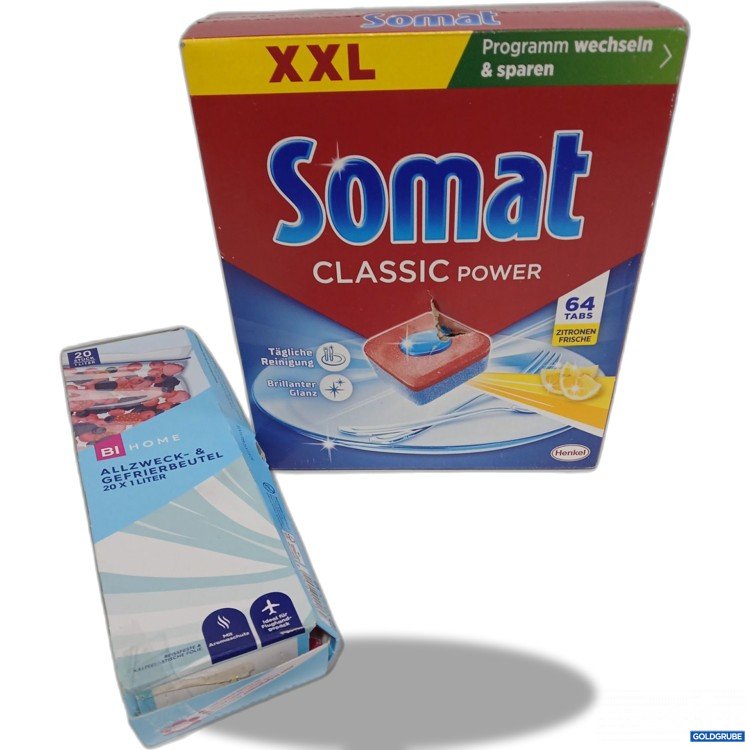 Artikel Nr. 997292 Artikel Nr. 997292: SOMAT Classic Power 64Tabs + Gefrierbeutel 20x 1liter
