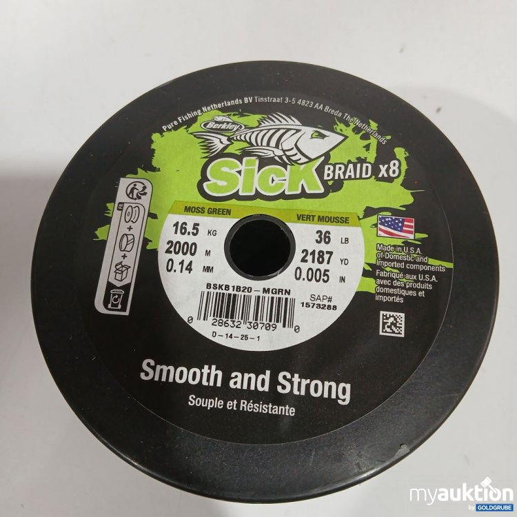 Artikel Nr. 442293: Sick Braid x8 grün 2000 m 16,5kg 0,14mm