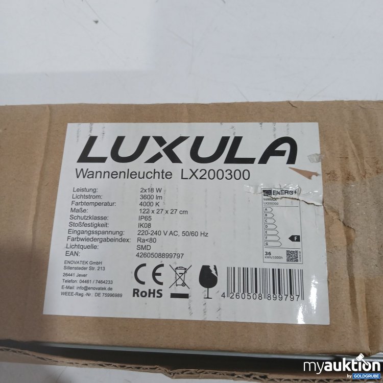 Artikel Nr. 443293 Artikel Nr. 443293: Luxula Wannenleuchte LX200300 122x27x27cm
