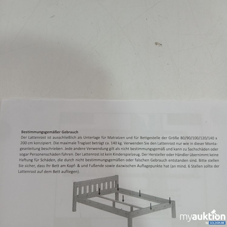 Artikel Nr. 444293 Artikel Nr. 444293: Ergo active Lattenrost maße laut Foto