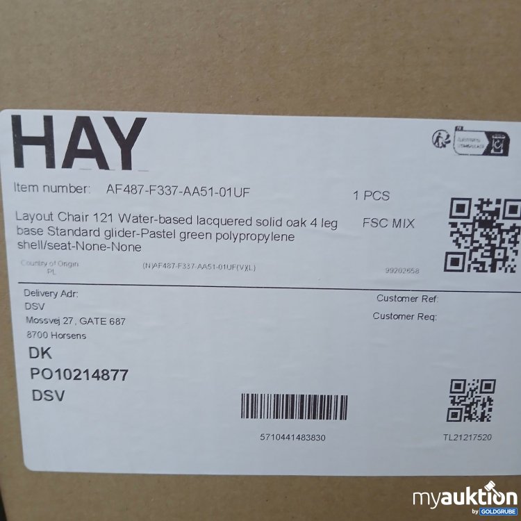 Artikel Nr. 478293 Artikel Nr. 478293: HAY Layout Chair 121 Pastel green