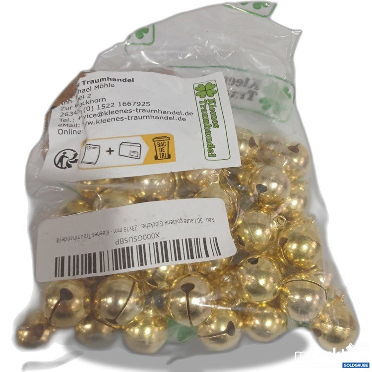 Artikel Nr. 898293 Artikel Nr. 898293: Goldene Glöckchen 50Stk 23x19mm